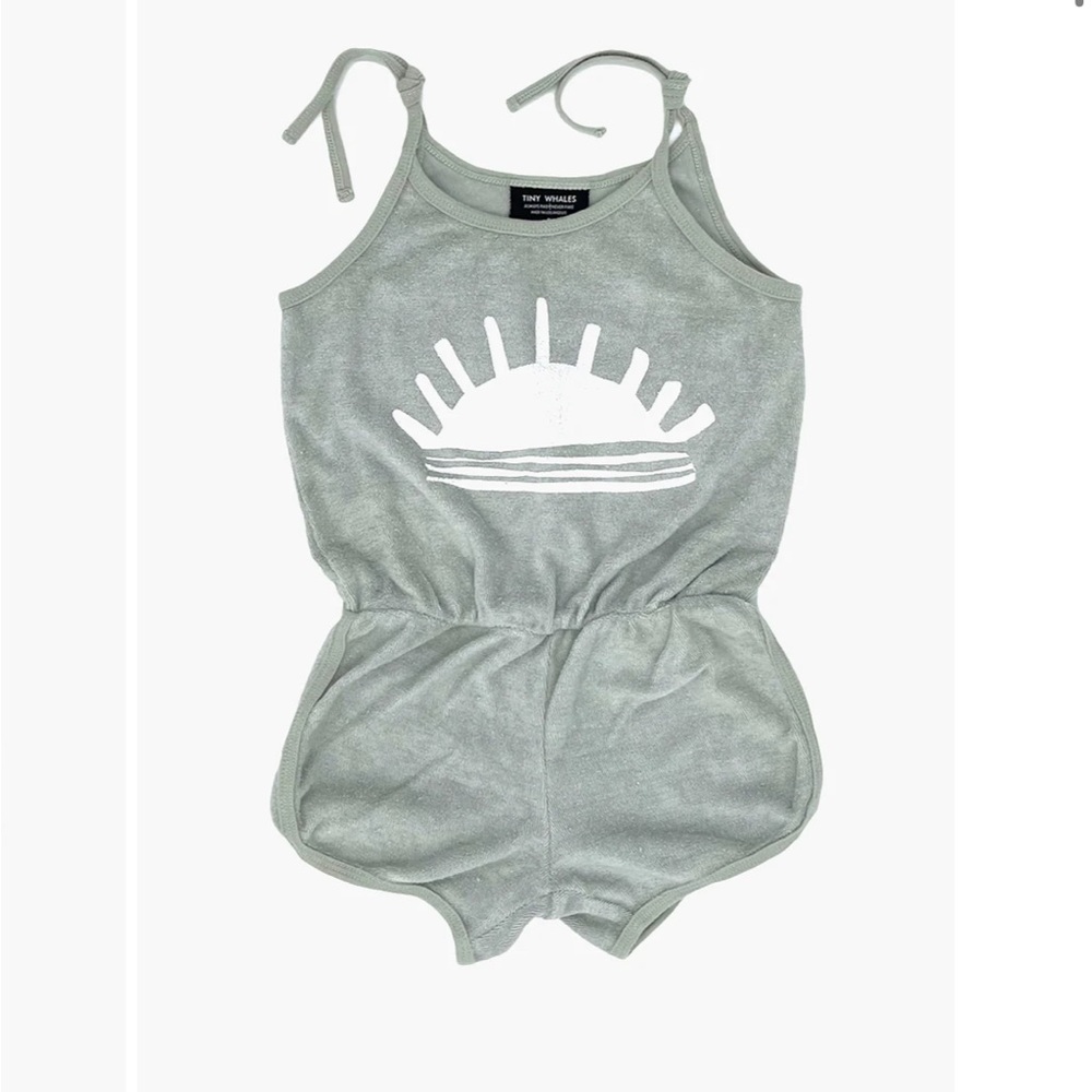 Tiny Whales Cactus Terry Romper